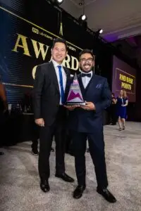 Co Founders of M&M Wealth Associates, Michael Henry and Matthew Wu, receives award in 2023.