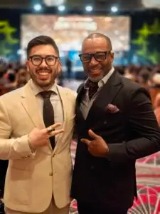 Co Founder of M&M Wealth Associates, Michael Henry selfie with Sean Weaver, reitrement advisor.